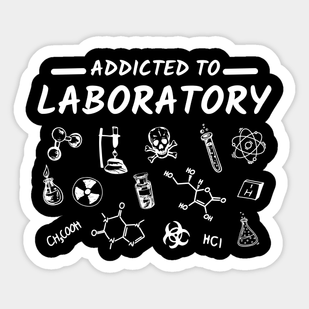 Addicted to Laboratory Sticker by Polyart